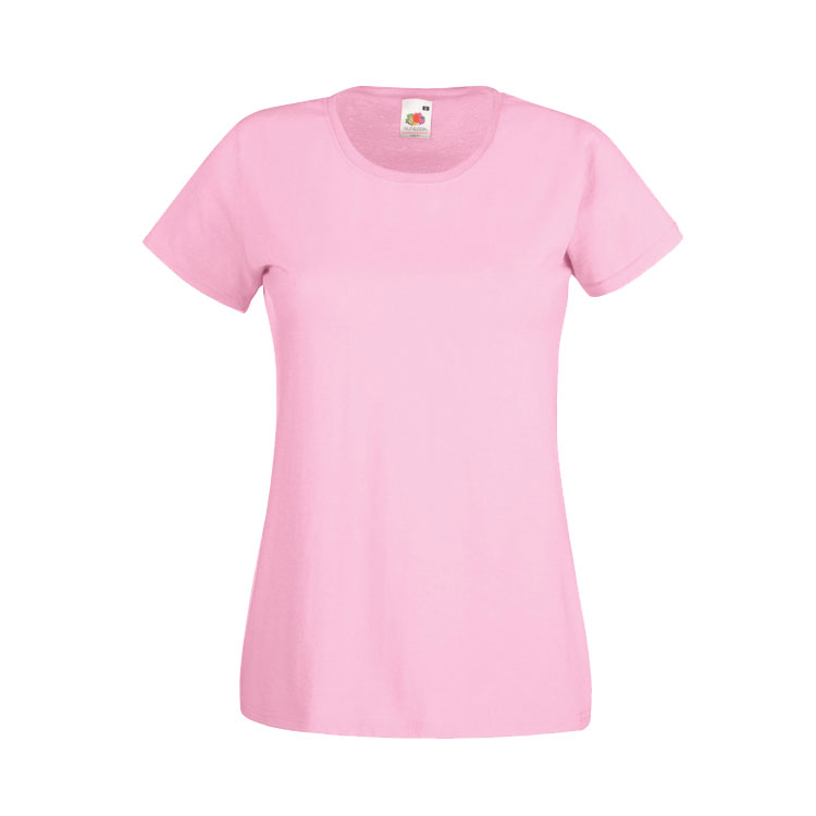 Светло-розовая женская футболка для печати